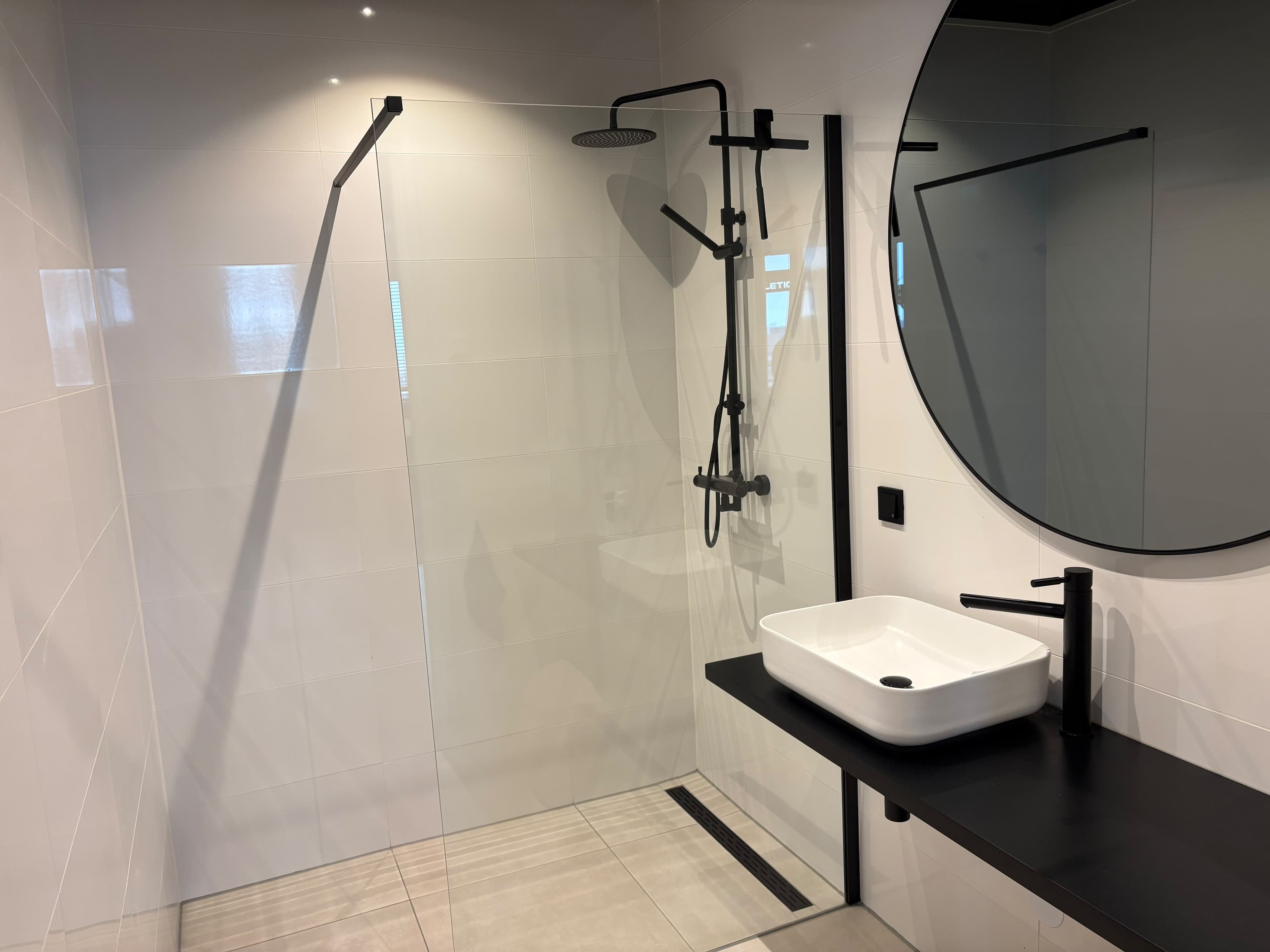 Luxe douche in de sportschool